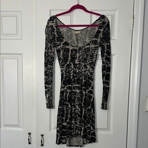 Urban Outfitters Tie Die Dress Open Back Long Sleeve